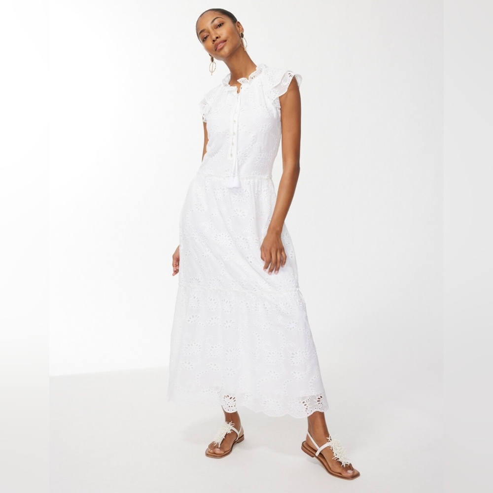 Chico's Eyelet Tiered Maxi NWOT